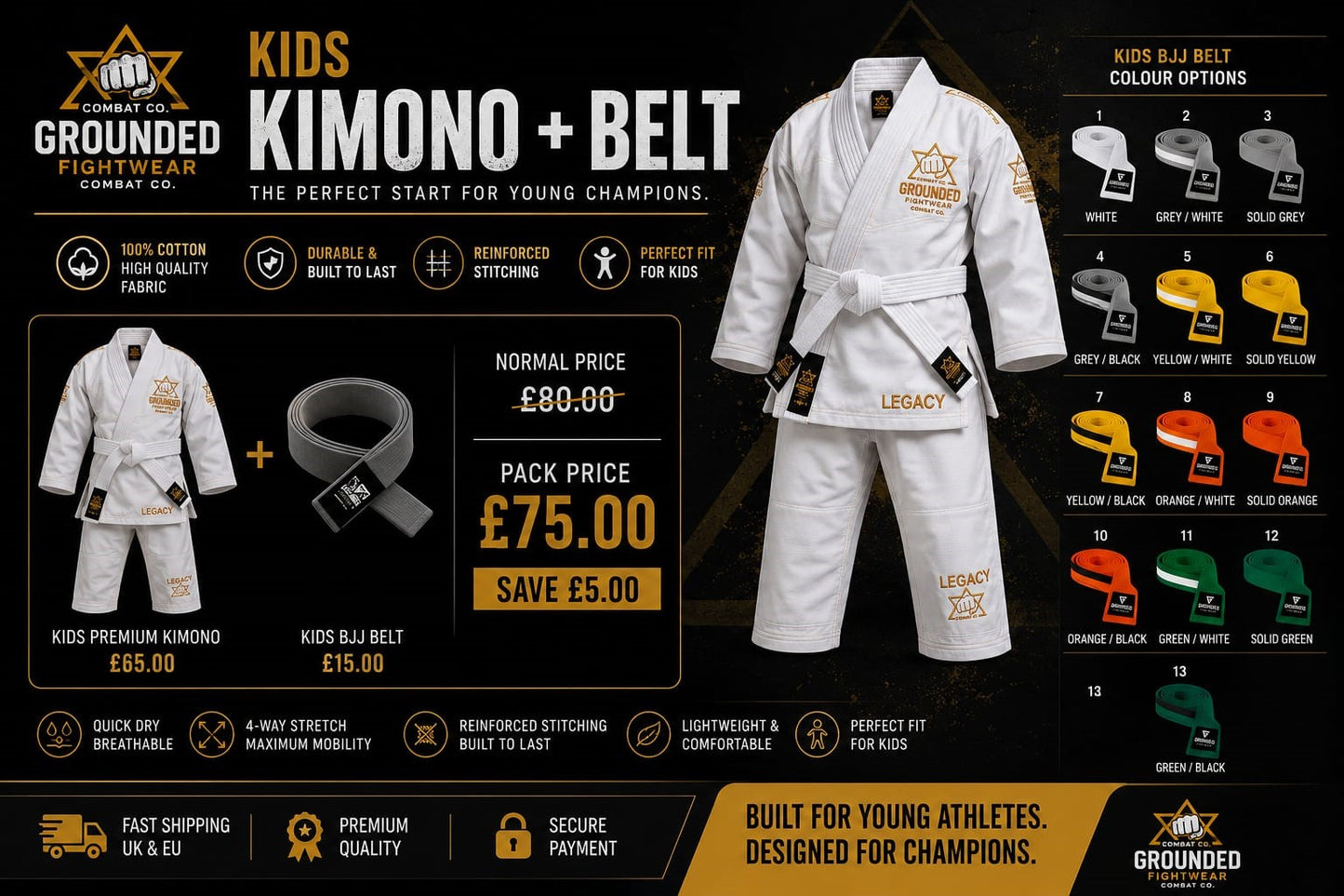 Kids Kimono & Belt Pack