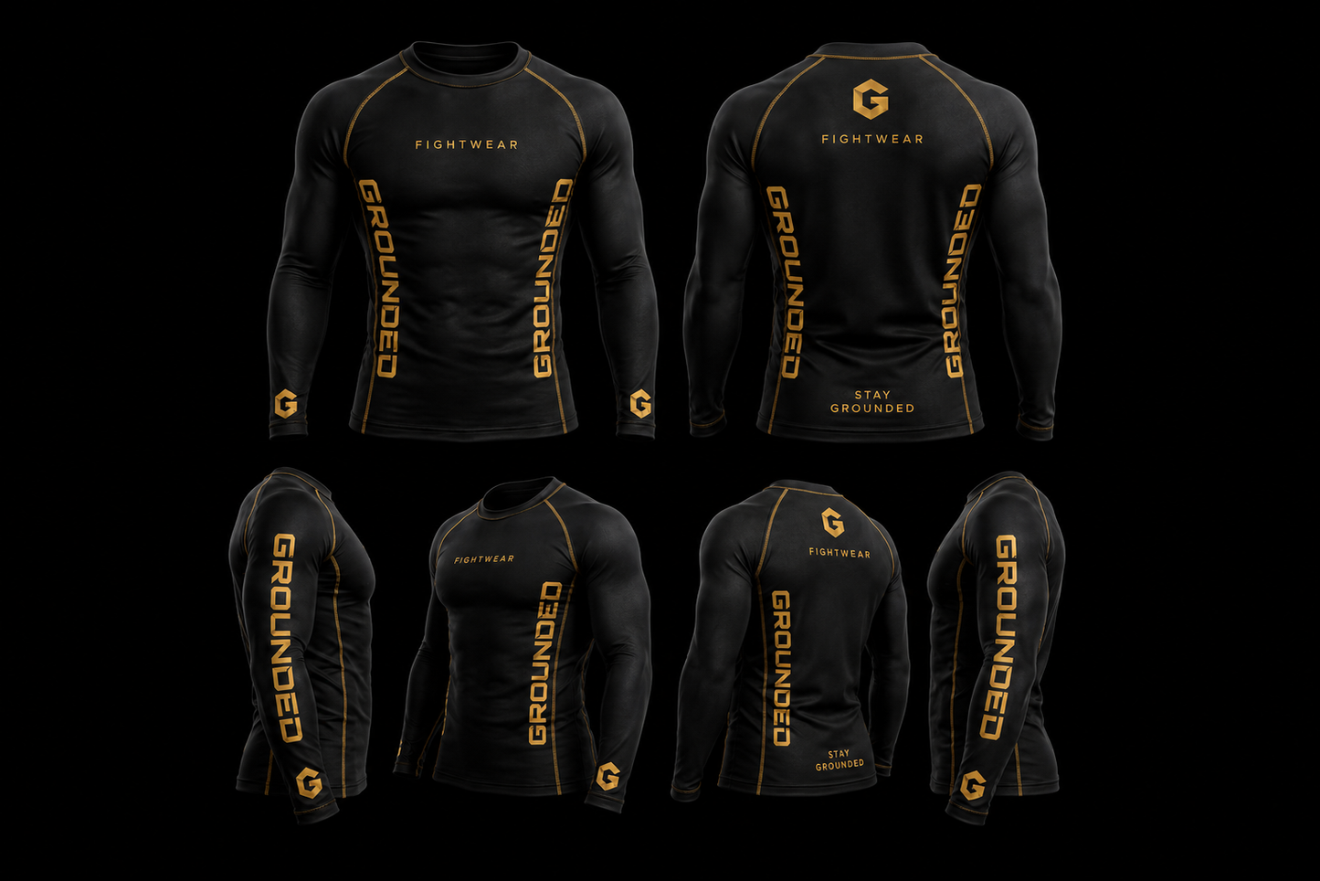 GROUNDED SIGNATURE COLLECTION Rashguards short and long sleeve