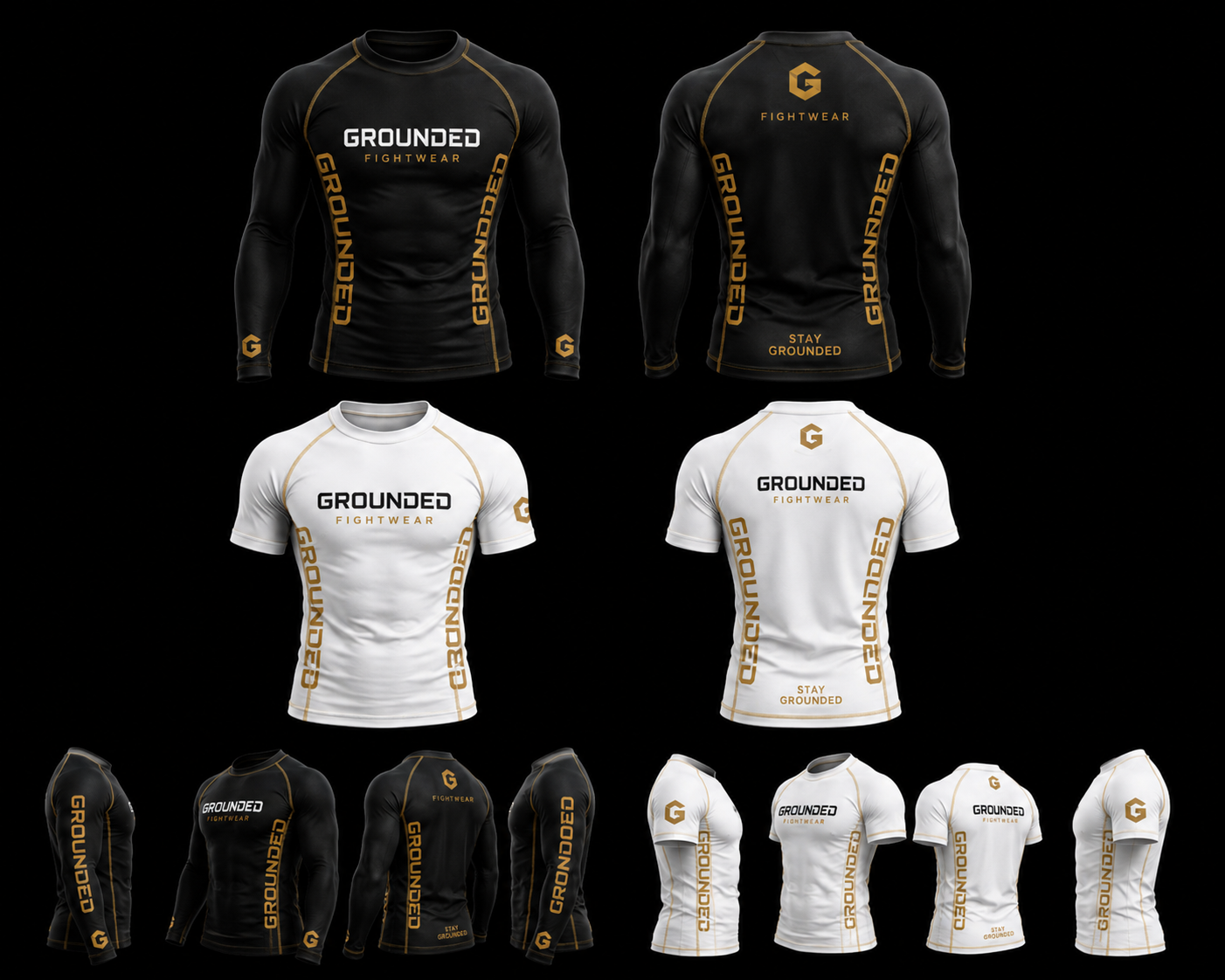 GROUNDED SIGNATURE COLLECTION Rashguards short and long sleeve
